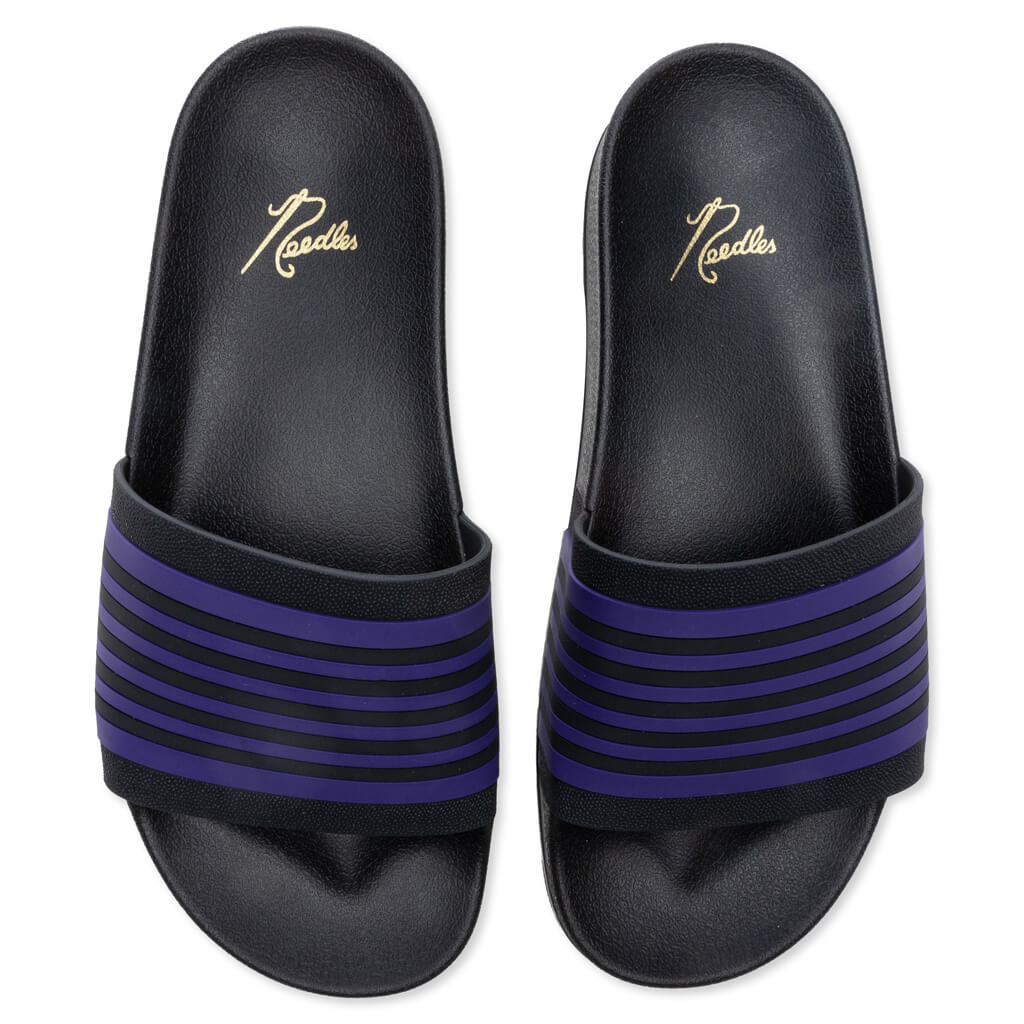 Track Line Shower Sandals - Black/Purple