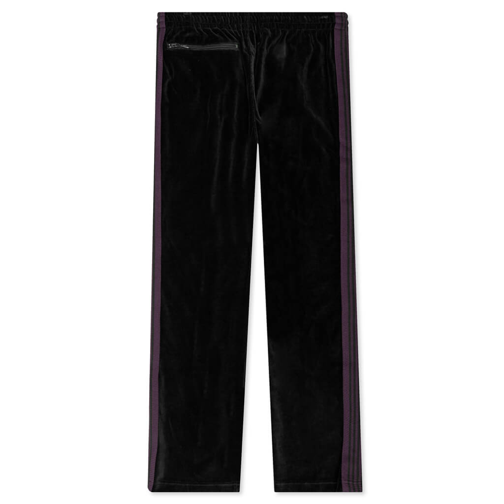 Velour Narrow Track Pant - Black FW21