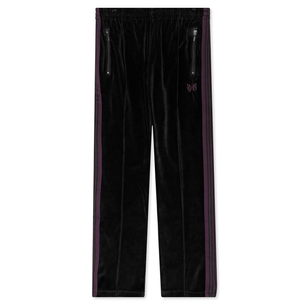Velour Narrow Track Pant - Black FW21