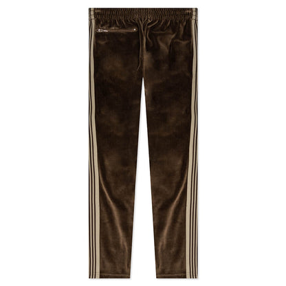 Velour Narrow Track Pant - Brown