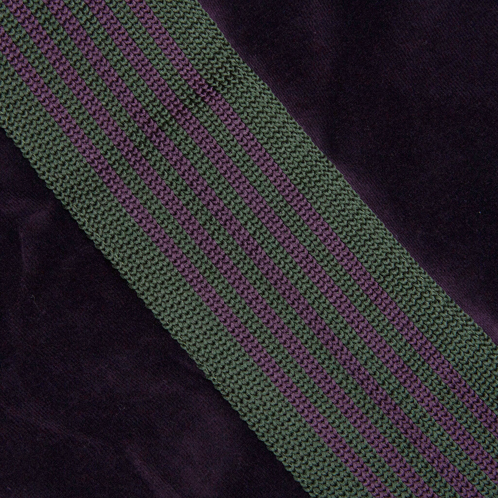 Velour Narrow Track Pant - Eggplant