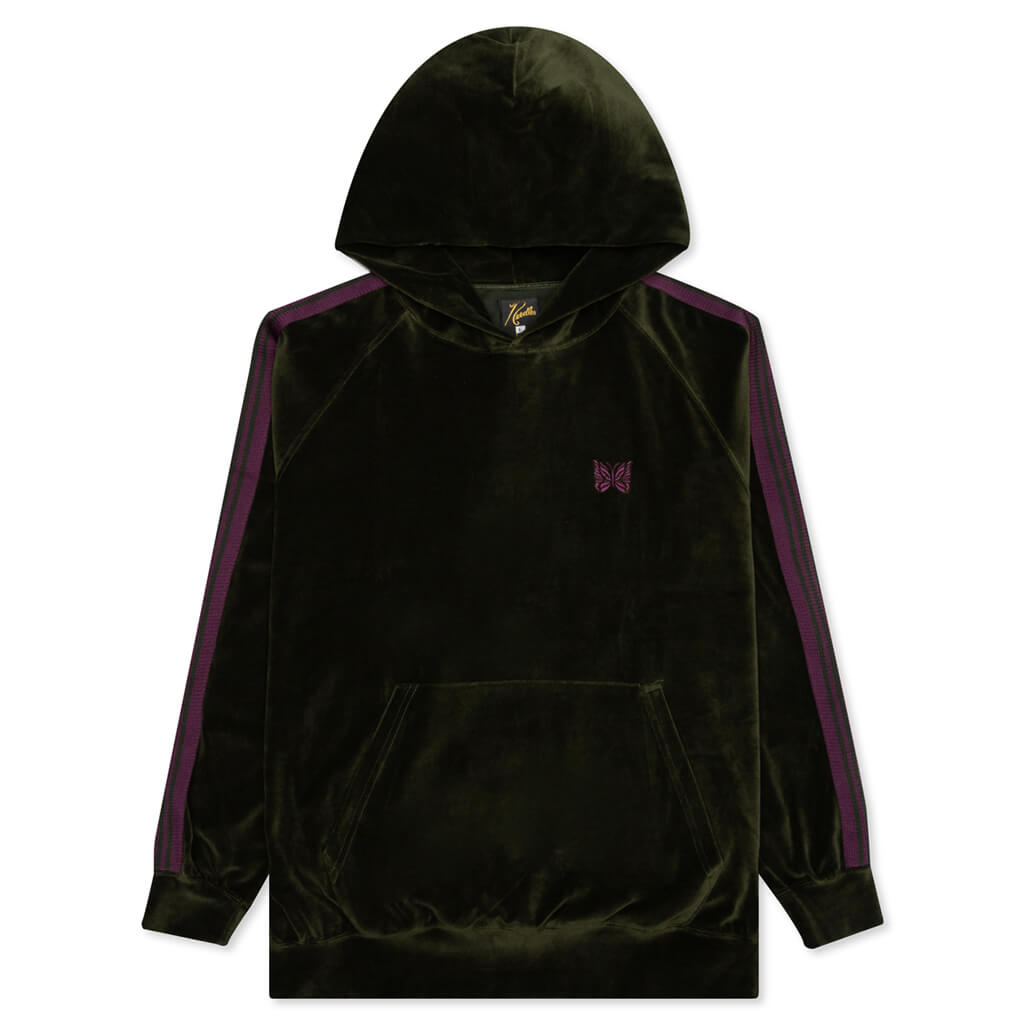 Velour Track Hoodie - Green