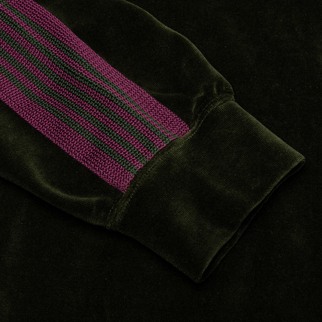 Velour Track Hoodie - Green