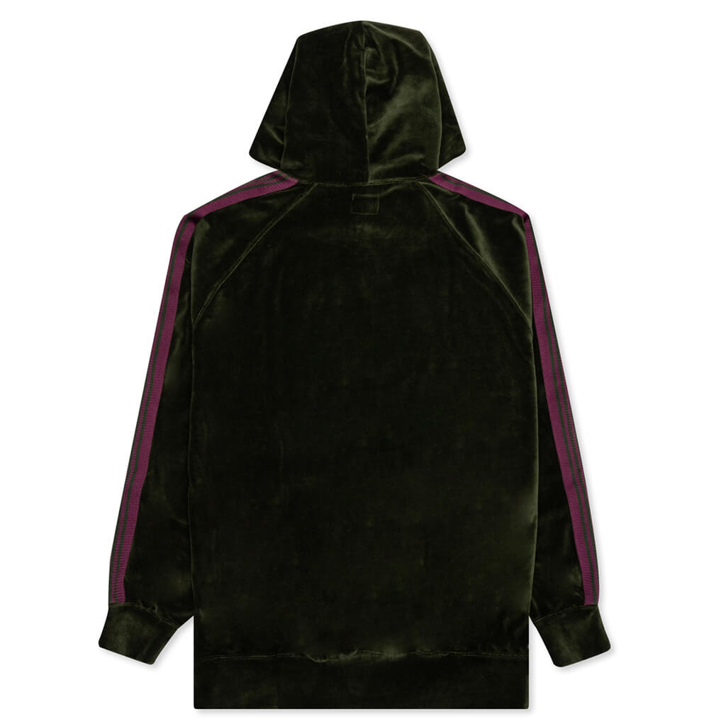 Velour Track Hoodie - Green
