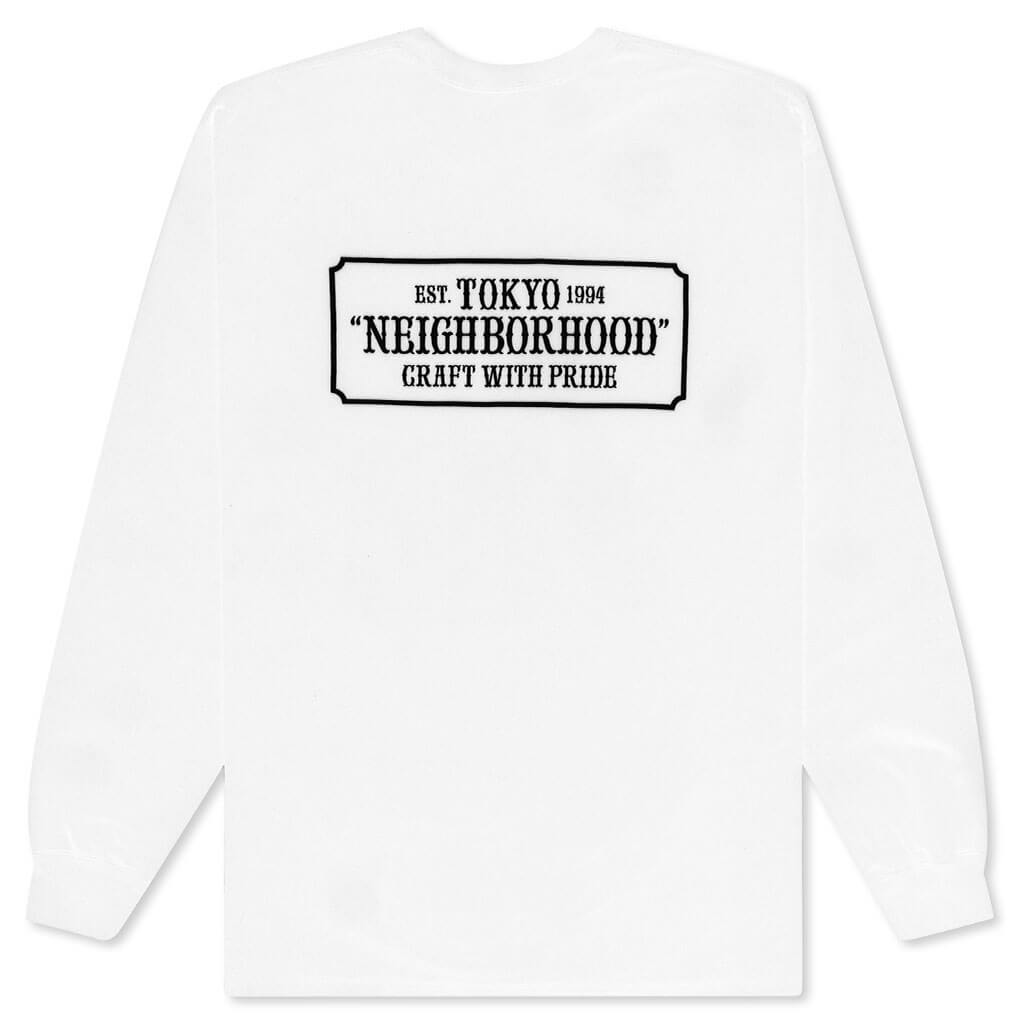 Bar & Shield L/S C-Tee - White