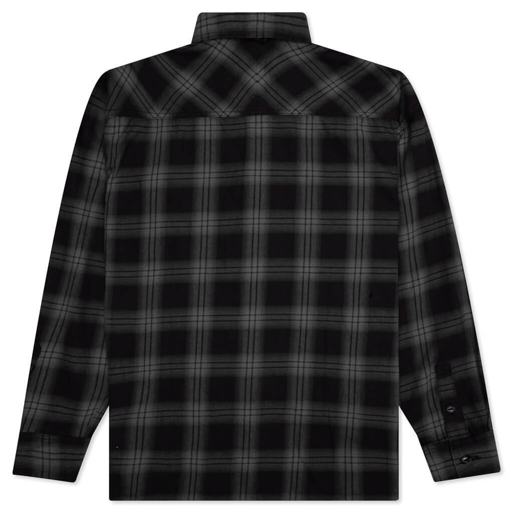 NEL Check SH L/S CO Shirt - Grey