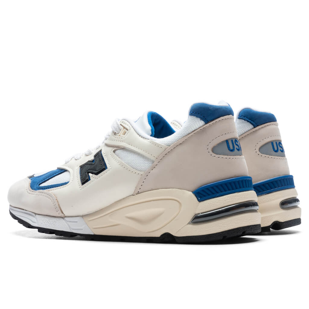 New Balance 990v2 Made in USA - White/Blue