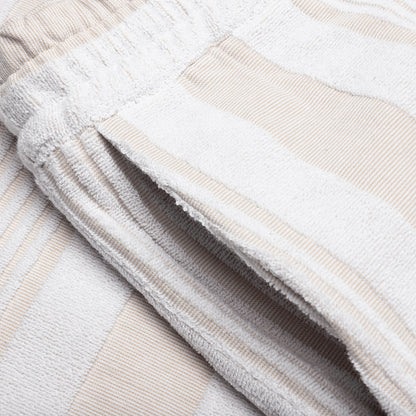 Bermuda Shorts with Stripes - White/Beige