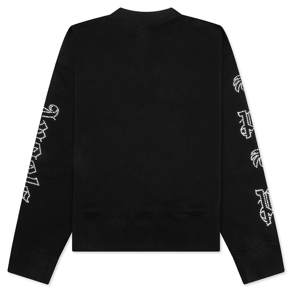 New Gothic Studded Crew - Black/Silver