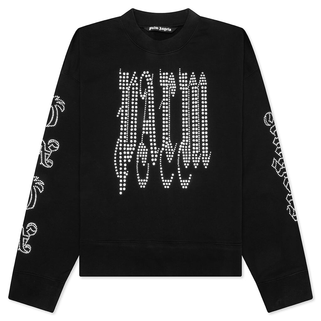 New Gothic Studded Crew - Black/Silver