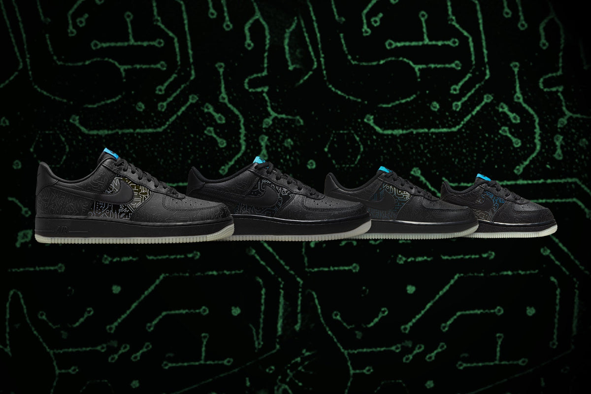 Air Force 1 (PS) - Black/Light Blue Fury