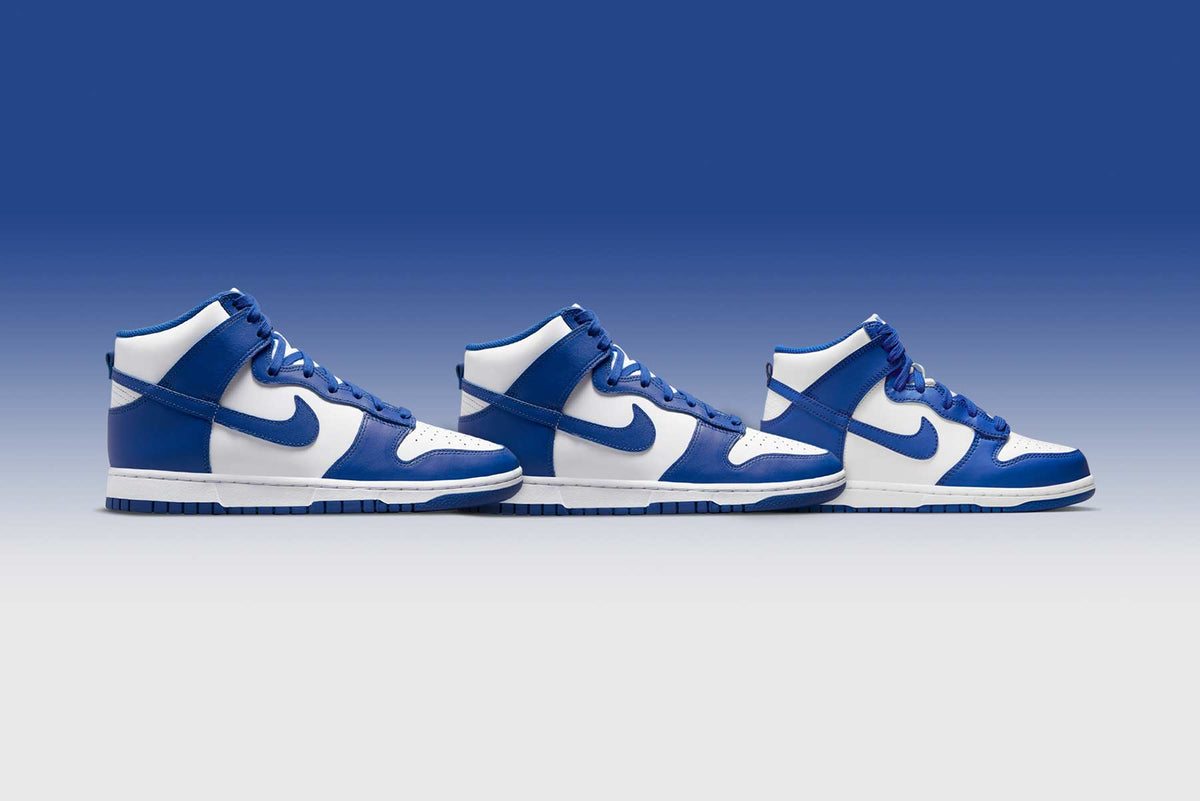 Dunk High (GS) - White/Game Royal