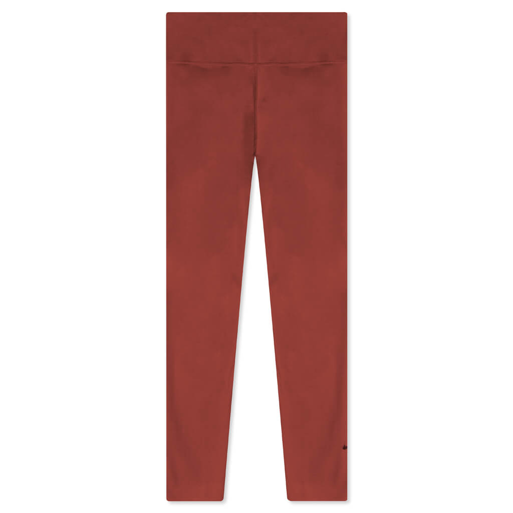 One Luxe Women's Mid-Rise 7/8 Leggings - Redstone/Clear