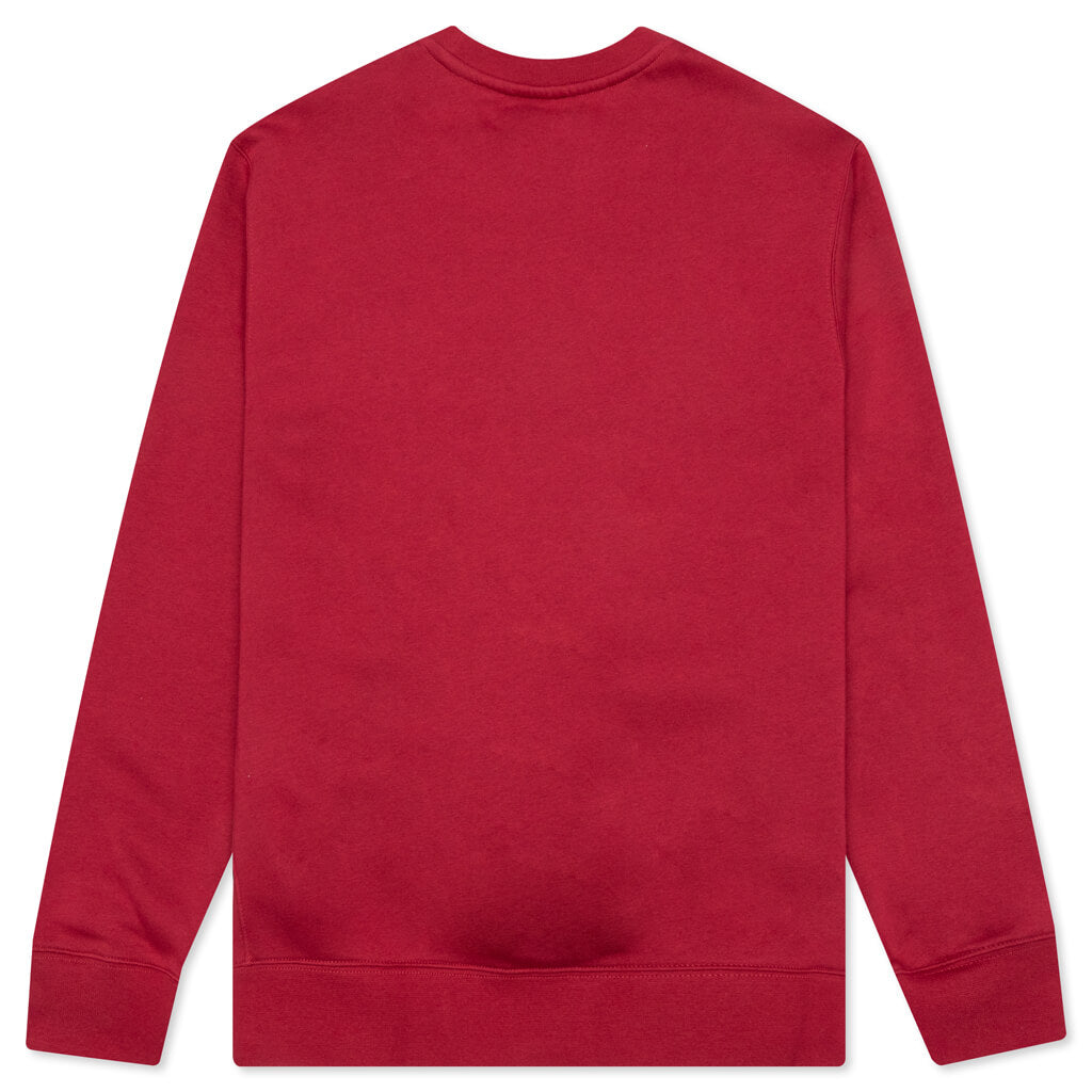 Sportswear Club Fleece Crew - Pomegranate/White