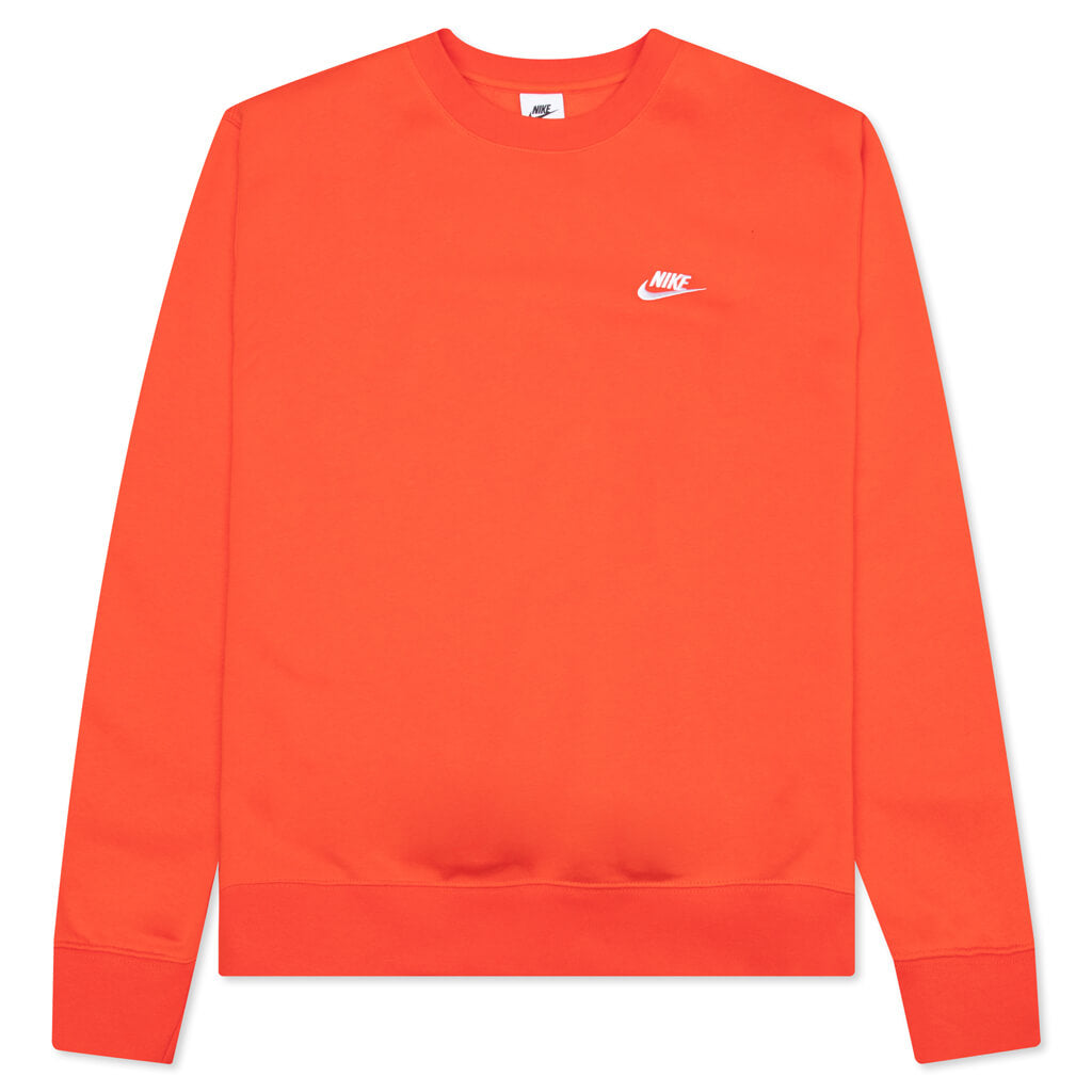 Sportswear Club Fleece Crew - Team Orange/White