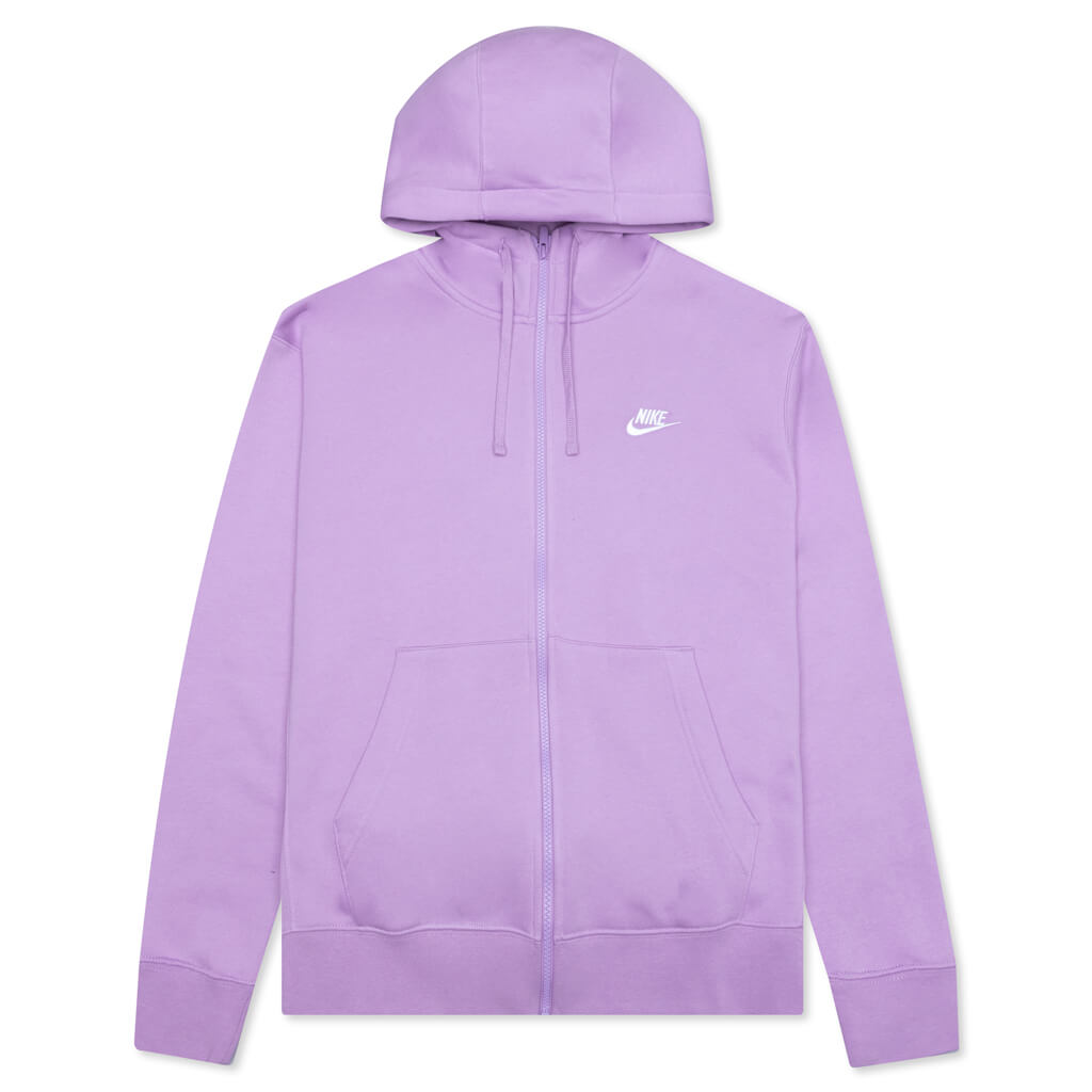Sportswear Club Fleece Full-Zip Hoodie - Violet Star/White