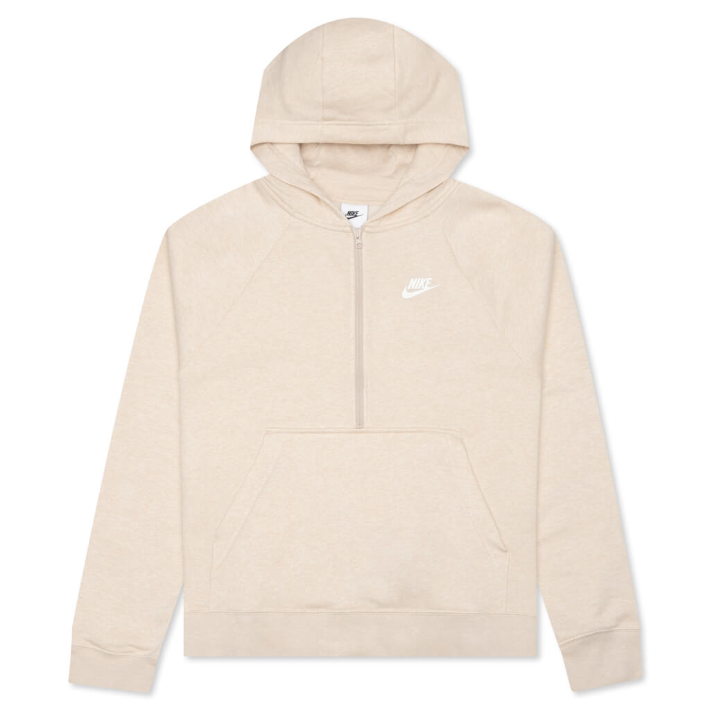 Sportswear Women's Club Essential 1/4 Zip Fleece Hoodie - Rattan/Heather