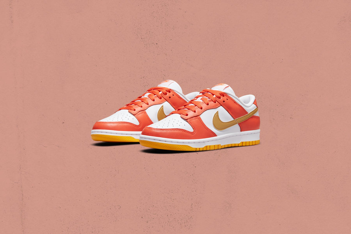 Women's Dunk Low - Orange/Metallic Gold