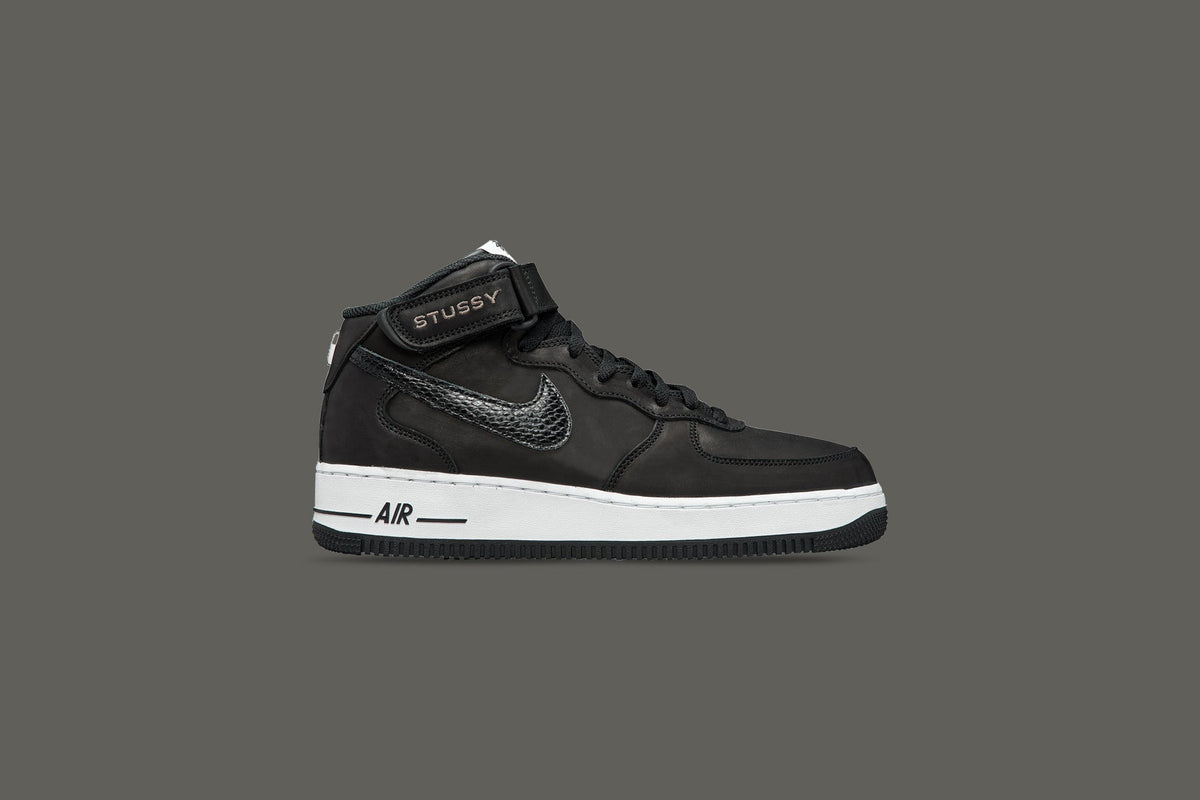 Nike x Stussy Air Force 1 '07 Mid - Black