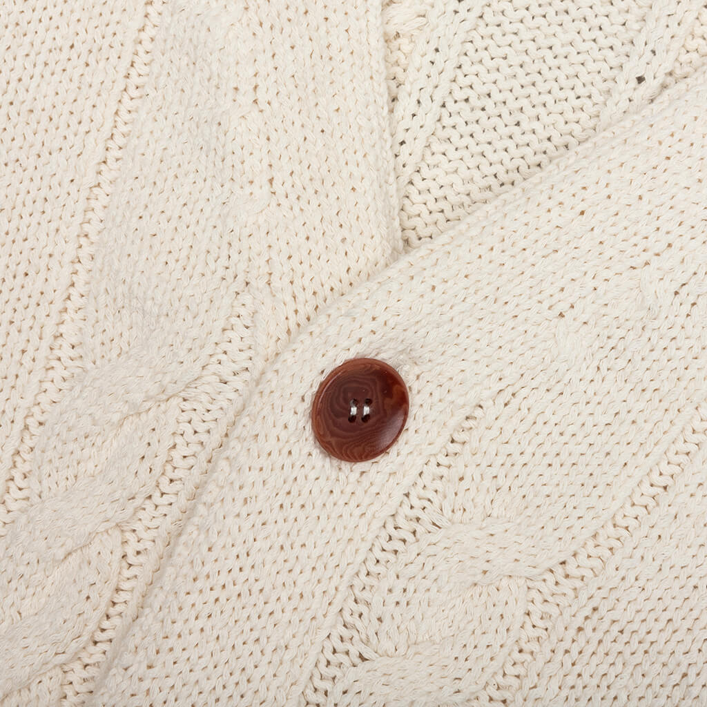 Cable Knit Cardigan Rebirth - Off White