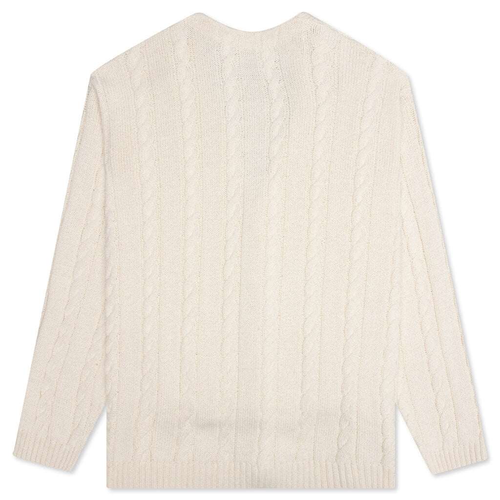 Cable Knit Cardigan Rebirth - Off White