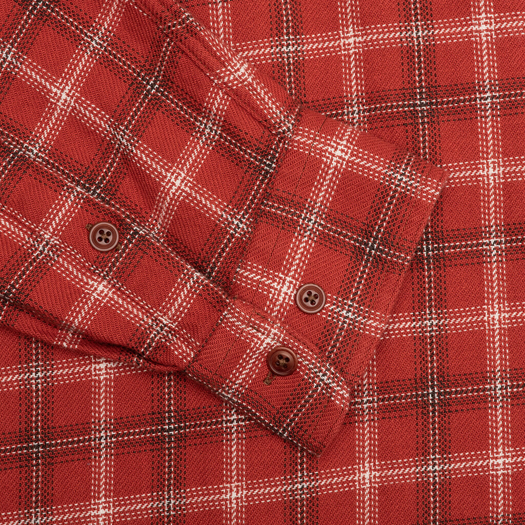 Filip Flannel Lumber Check - Poppy Red