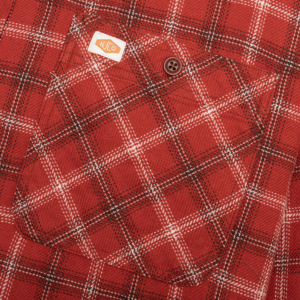 Filip Flannel Lumber Check - Poppy Red
