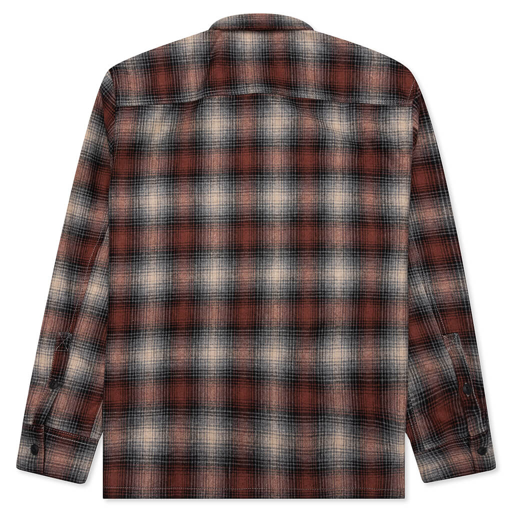 Sten Shadow Check Wool - Poppy Red