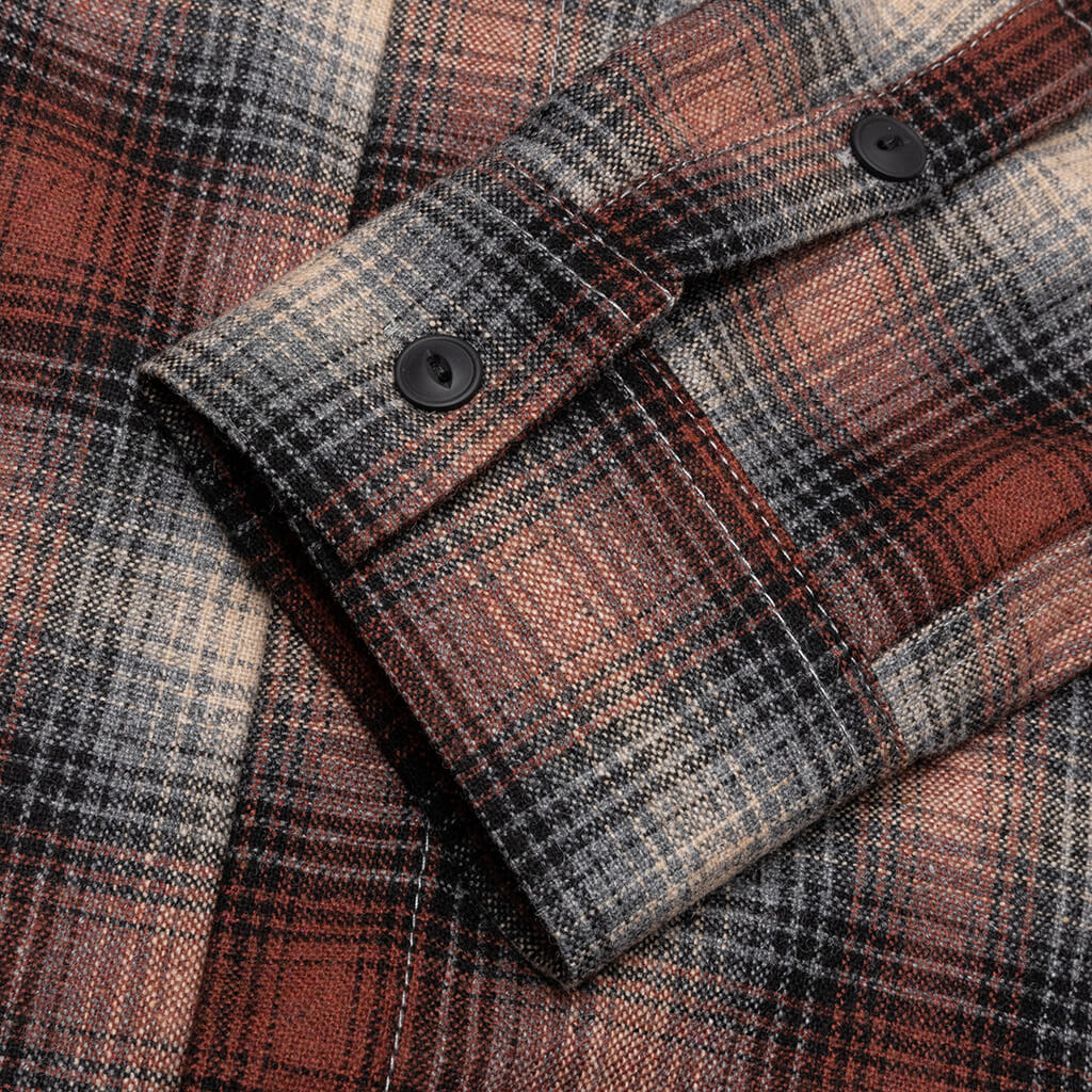 Sten Shadow Check Wool - Poppy Red
