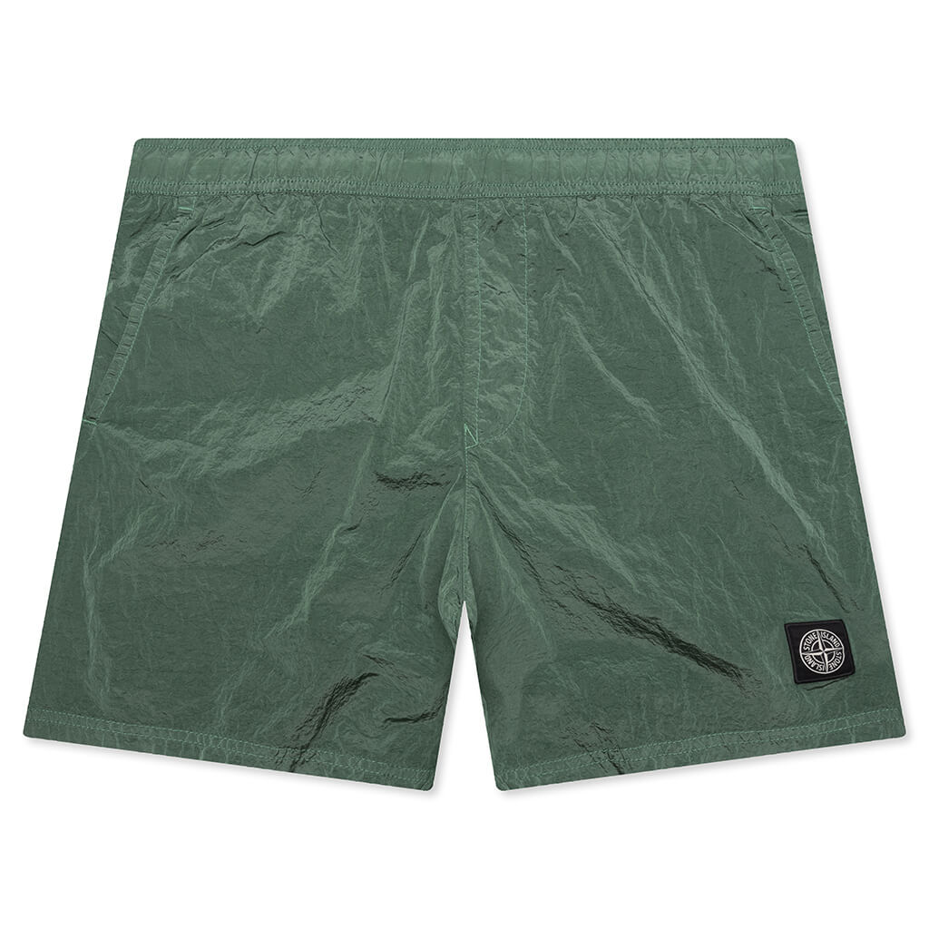 Nylon Metal Regular Fit Shorts - Light Green