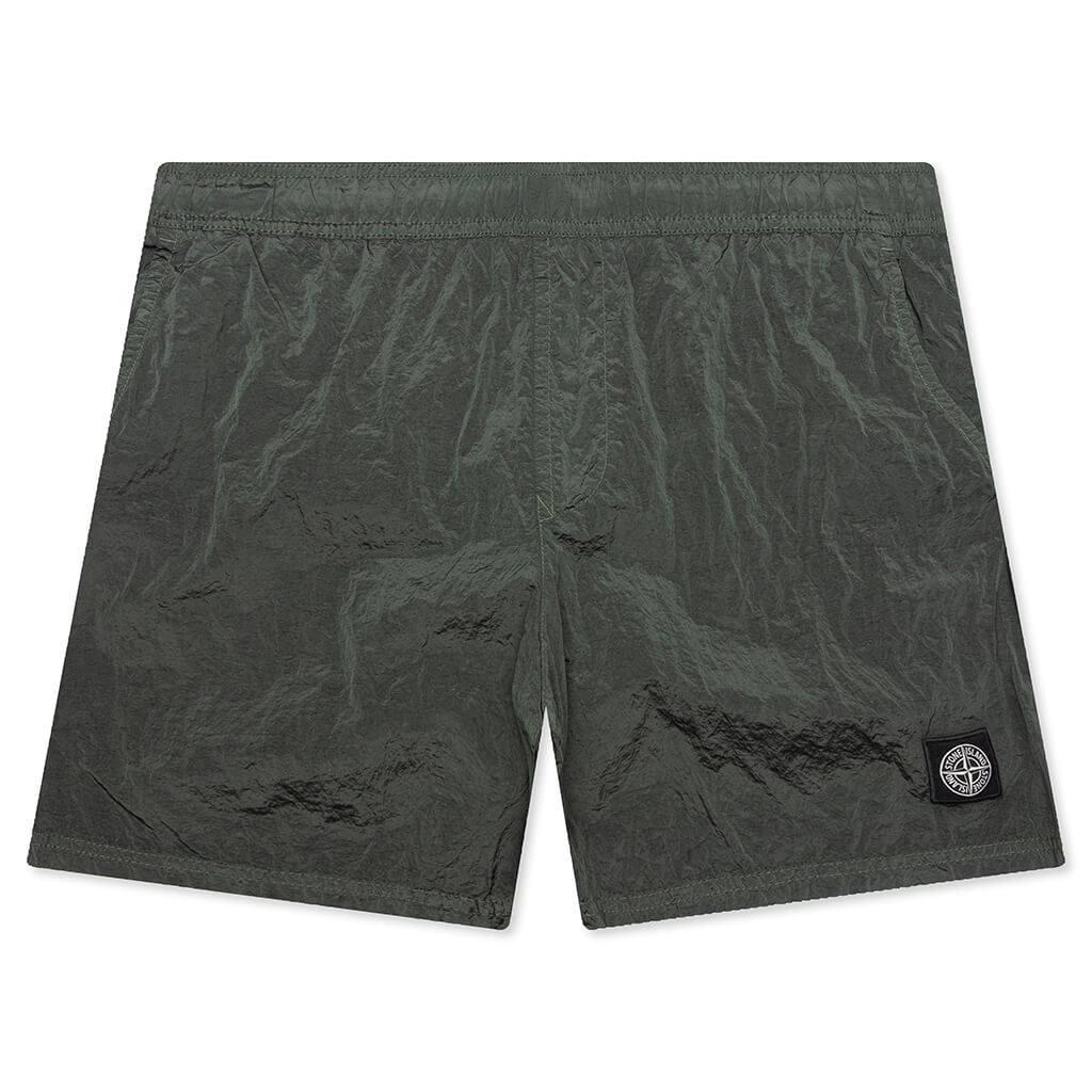 Nylon Metal Regular Fit Shorts - Musk