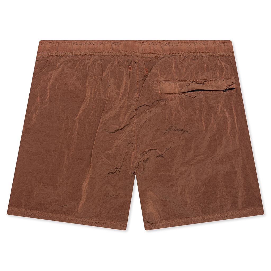 Nylon Metal Regular Fit Shorts - Rust