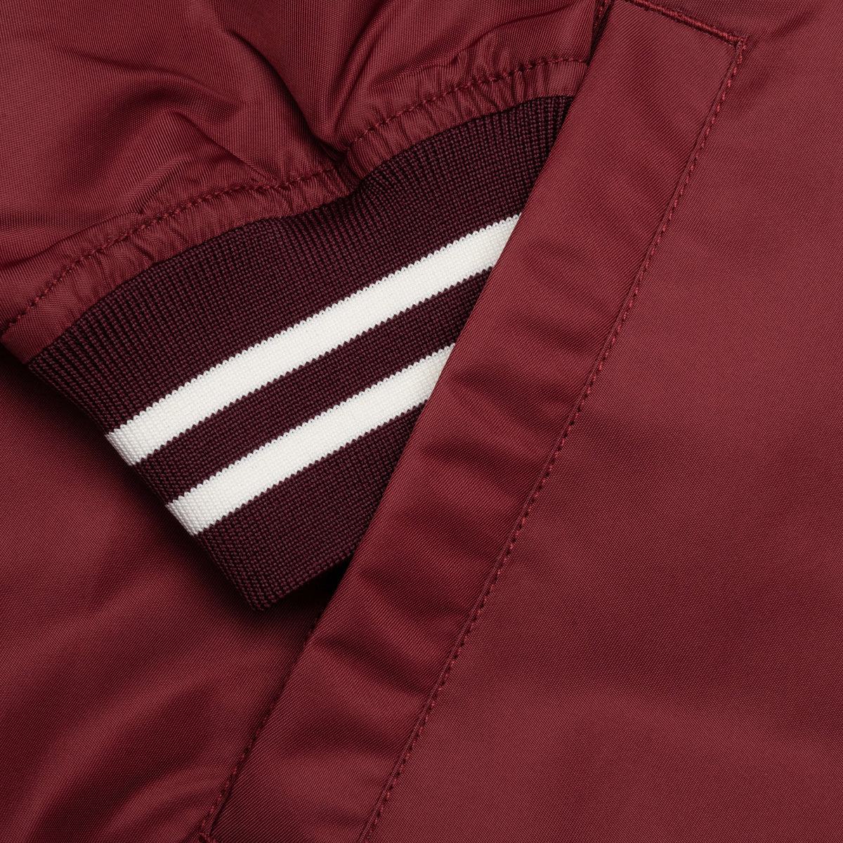 Nylon Stadium Jacket - Burgundy