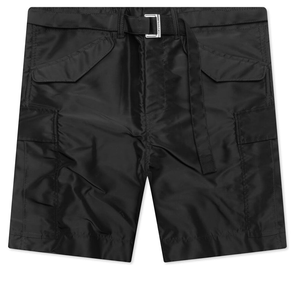 Nylon Twill Shorts - Black