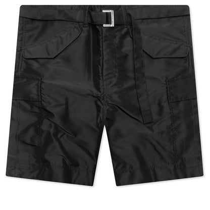 Nylon Twill Shorts - Black