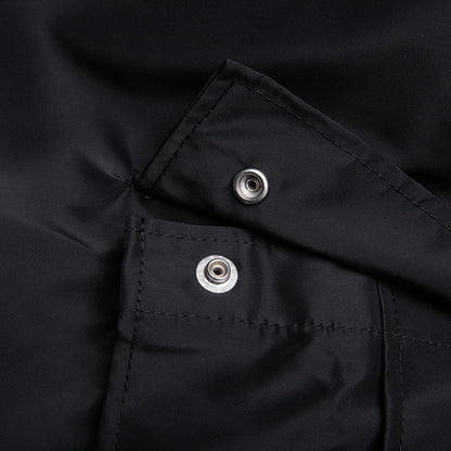 Belted Nylon Bermuda Cargo Shorts - Black