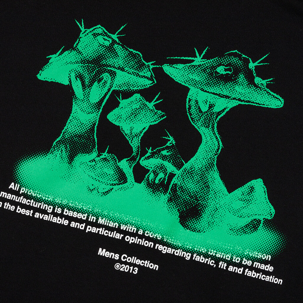 Alien Mush Boxy Hoodie - Black/Green