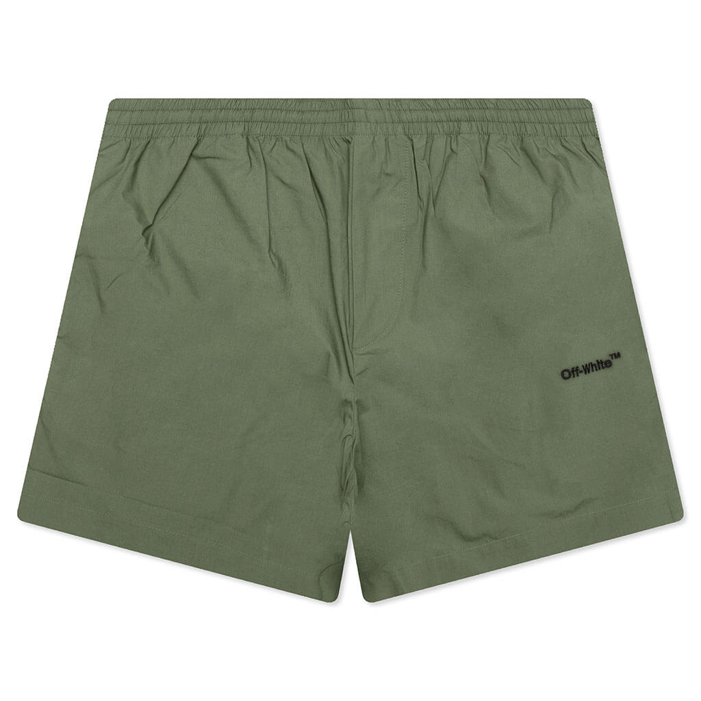 Arrow Outline Pajama Shorts - Army Green