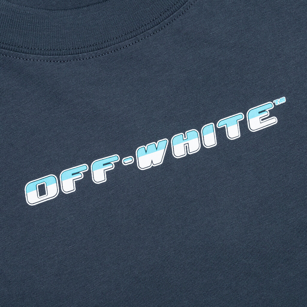 Between Arrow Over S/S Tee - Outerspace/White