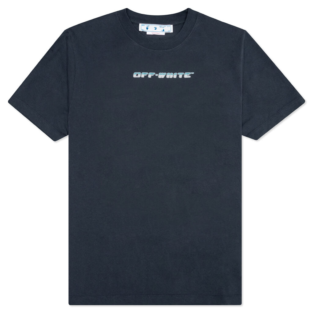 Between Arrow Over S/S Tee - Outerspace/White
