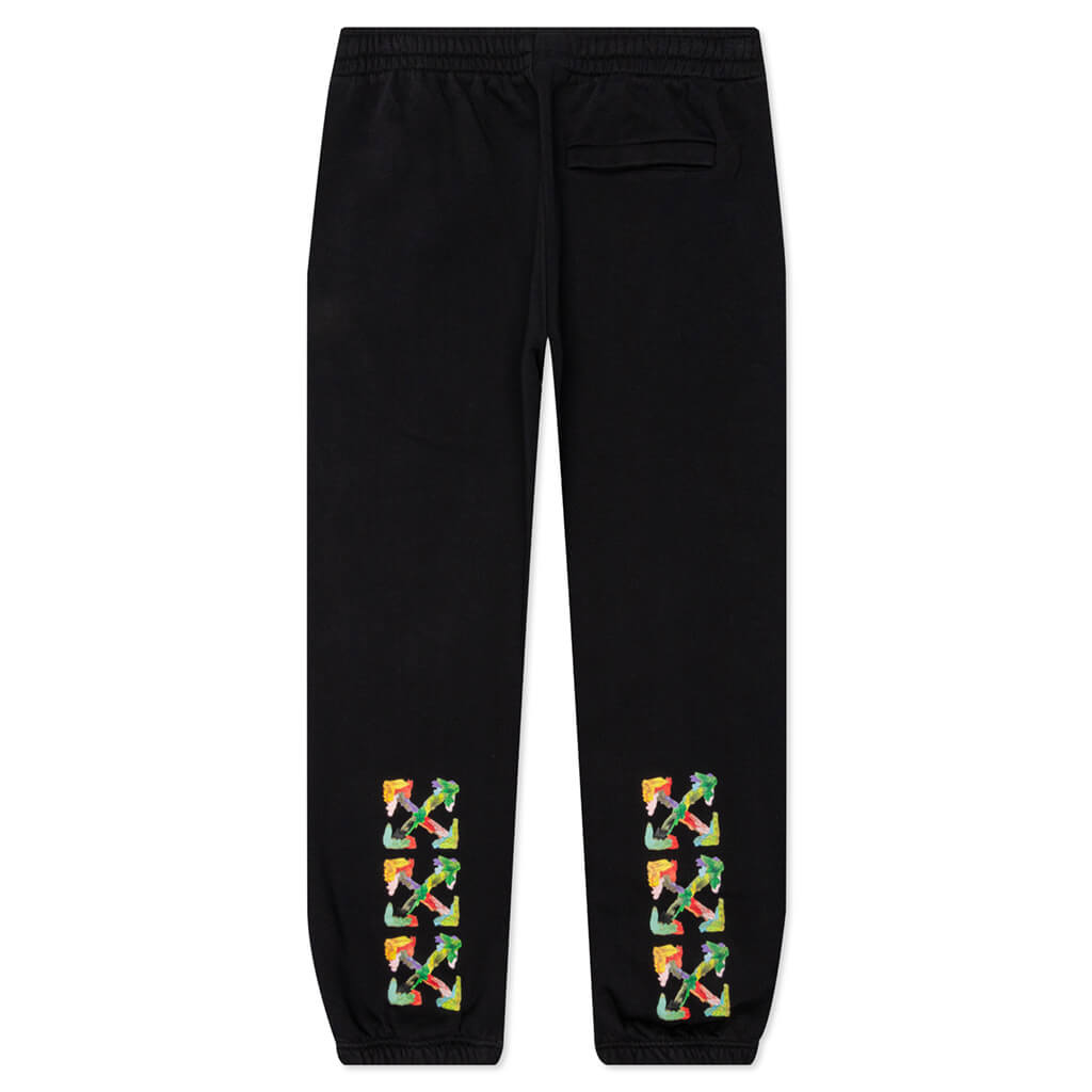 Brush Arr Slim Sweatpants - Black/Multi
