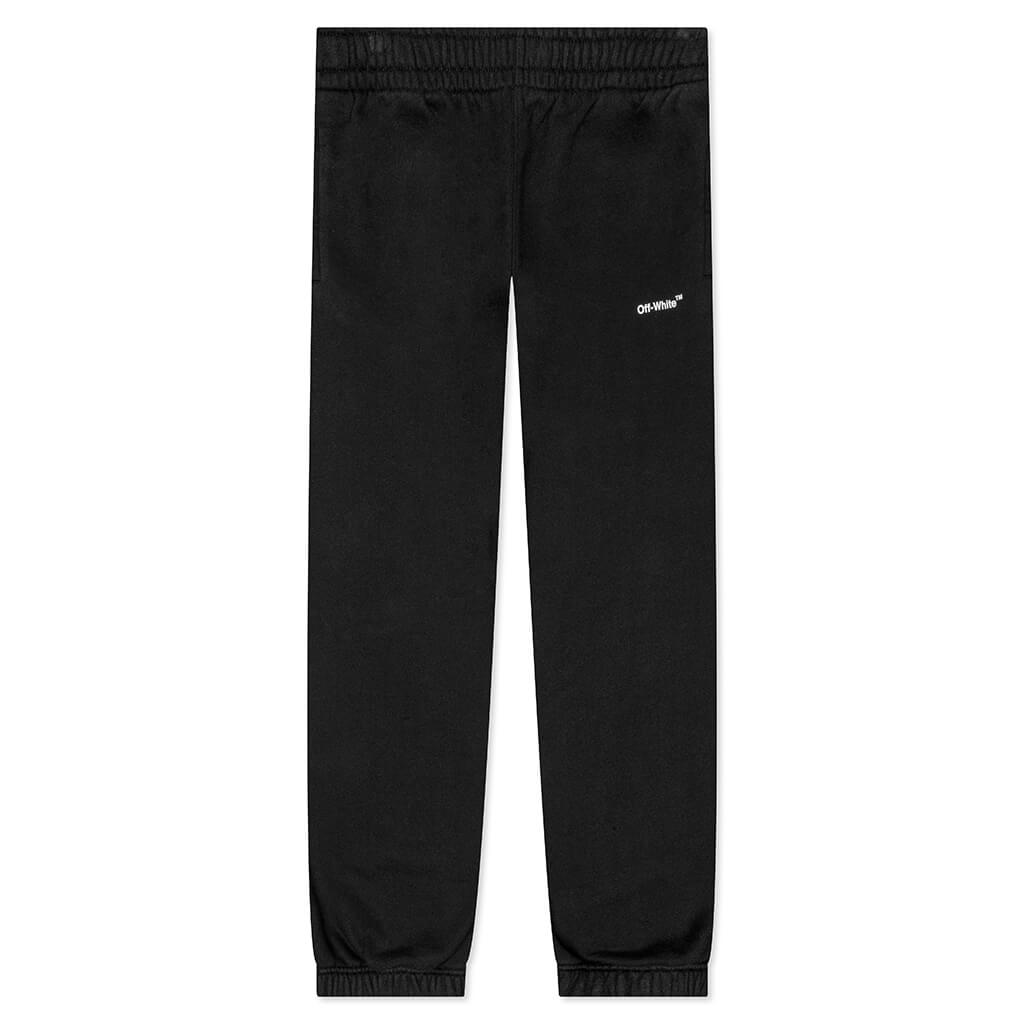 Diag Helvetica Slim Sweatpant - Black/White