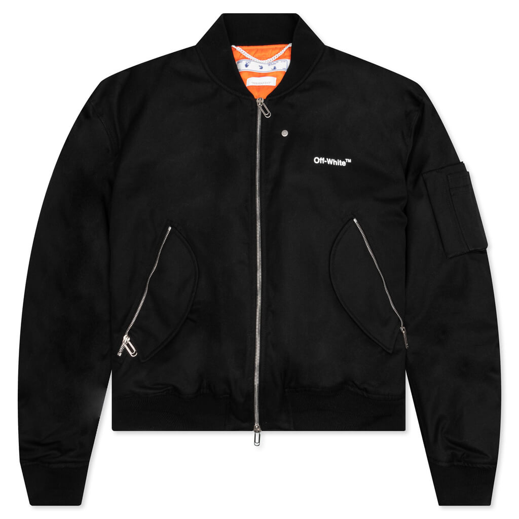 Diag Tab Bomber - Black/White
