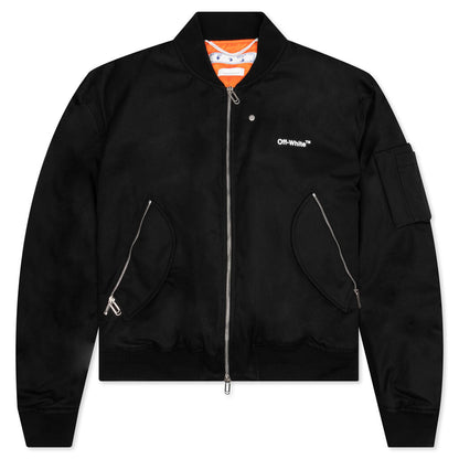 Diag Tab Bomber - Black/White