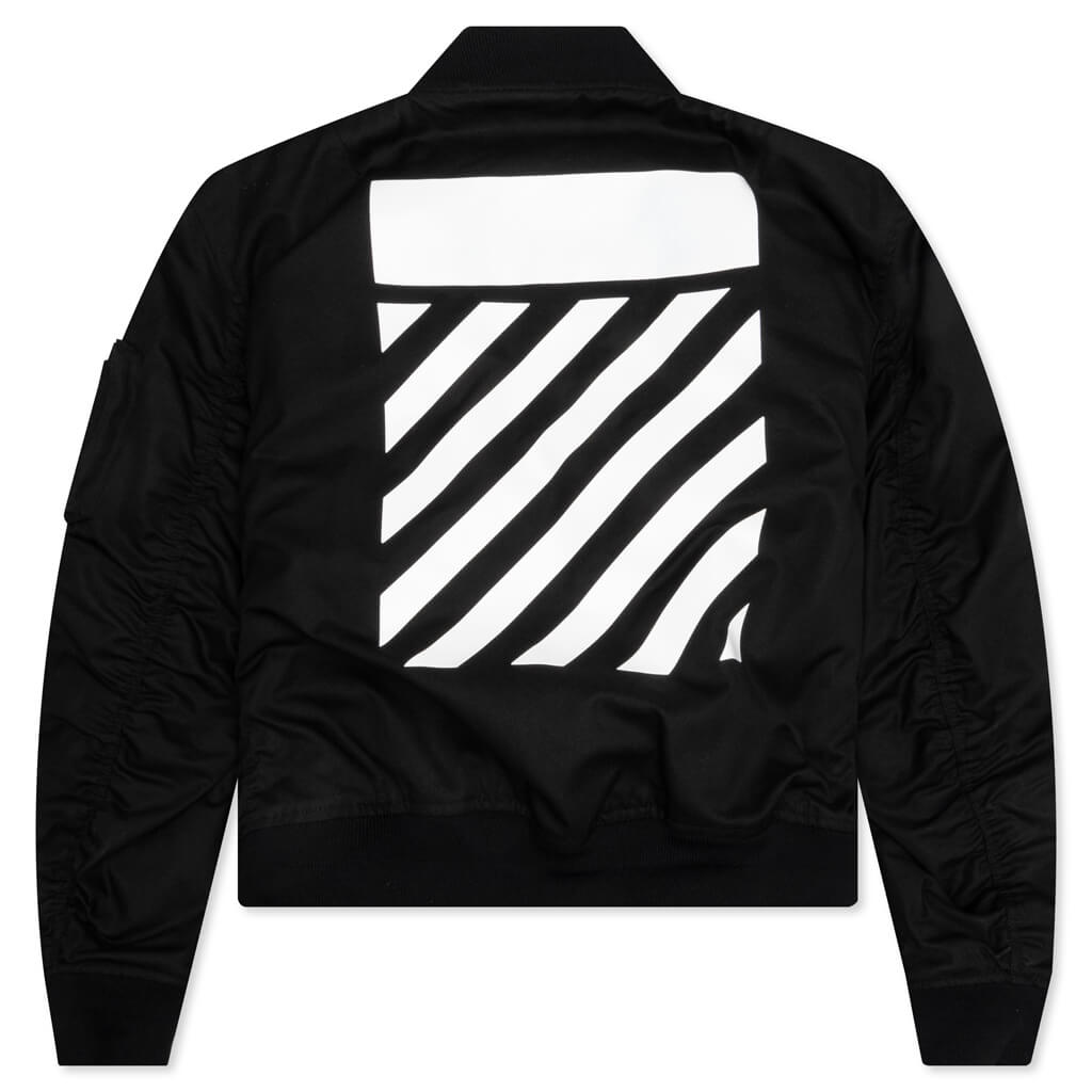 Diag Tab Bomber - Black/White