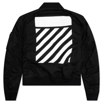 Diag Tab Bomber - Black/White