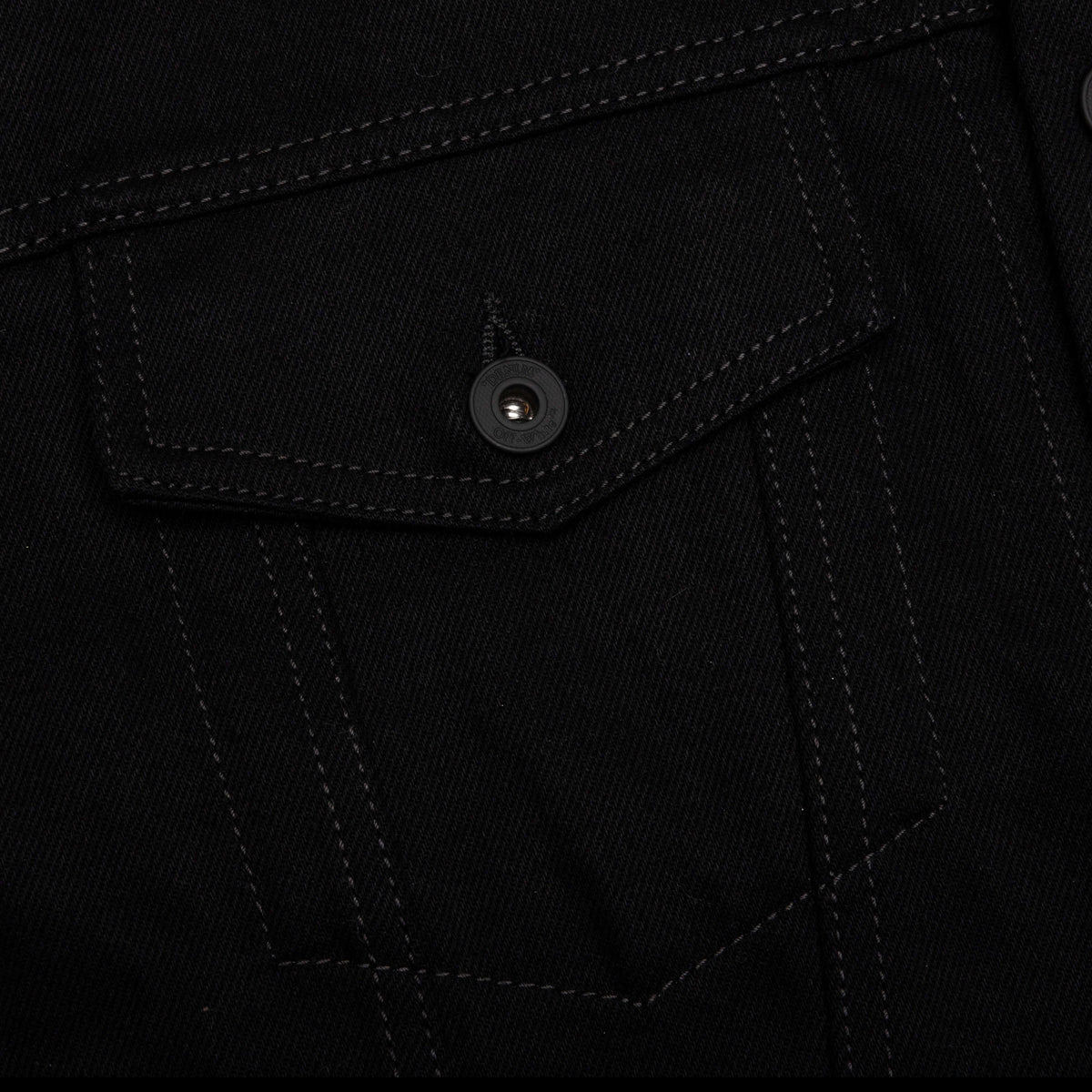 Diag Tab Slim Denim Jacket - Black/White