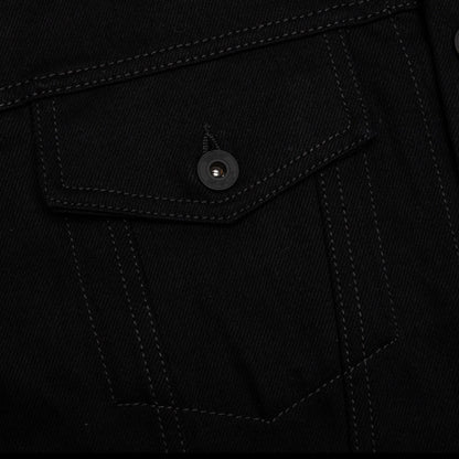 Diag Tab Slim Denim Jacket - Black/White