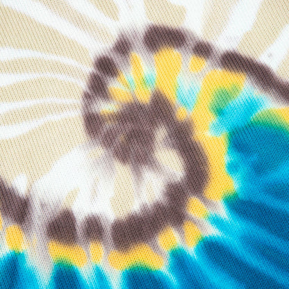 Diag Tie Dye Knit Hoodie - Bone/White