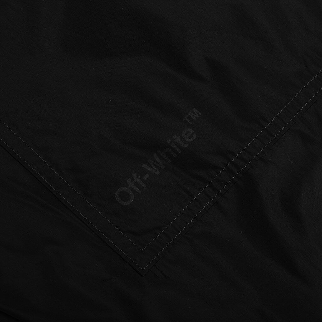 Diagonal Tab Poly Cargo Pant - Black/Black